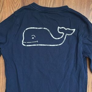 Vineyard Vines Boys Whale Logo Long-Sleeve Pocket Tee size 7